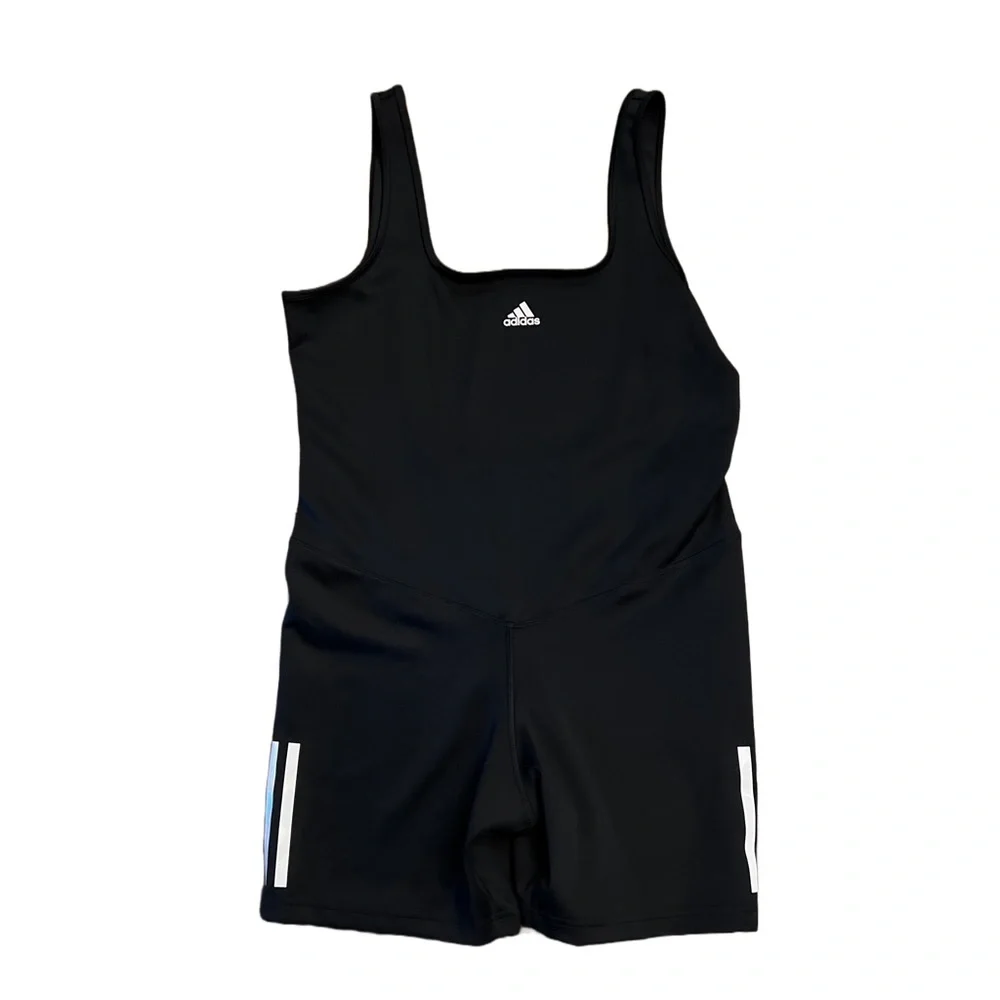 NWT adidas Women’s Hyperglam AEROREADY Training Marble-Print Leotard Large - Picture 2 of 6